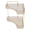 2 Tier Corner Bathroom Countertop Organizer Space Saving Easy Assembly