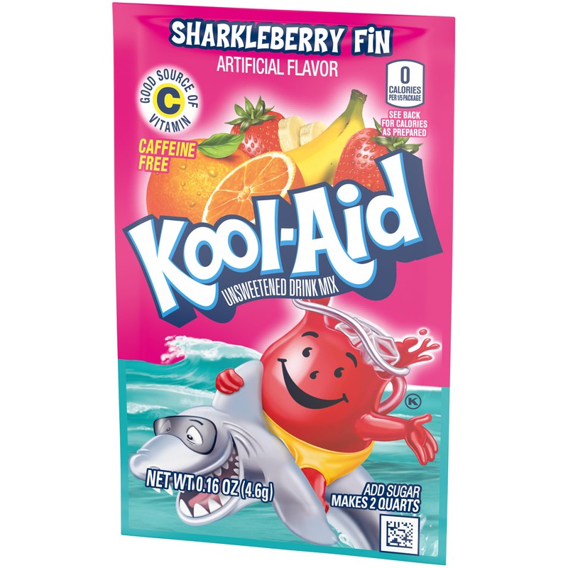 Kool-Aid Unsweetened Caffeine Free Strawberry Orange Punch Zero Calories Powdered