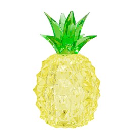 COVEGE Glass Pineapple Lamp - Light Yellow Pineapple Light for Living Room, Pineapple Fairy Lights, Glass Table lamp, Battery Operated Led Night Light for Kids Room, Bedroom, Home Decoration