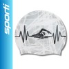 Sporti Swim Beat Silicone Swim Cap - Silver