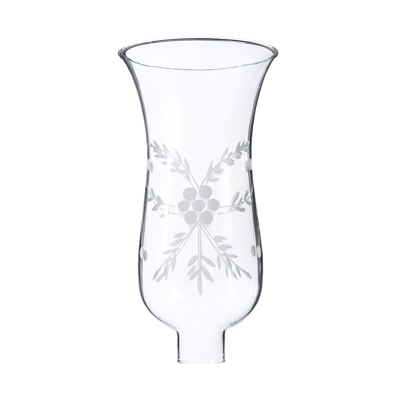 B&P Lamp® 1 5/8" X 10" Cut "Flower" Hurricane Shade