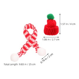 JOINPAYA 12pcs Mini Knit Christmas Hats: Mini Santa Hats Scarf Set for Crafts Christmas Tree Decorations Ornaments Snowman Doll