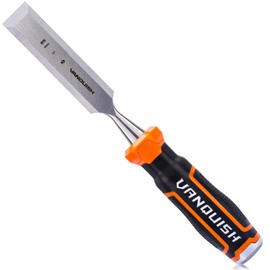 VANQUISH Bevelled Blades Wood Chisel Mortise Chisel with Steel Striking Cap for Woodworking Carving - 1 Inch (4626)