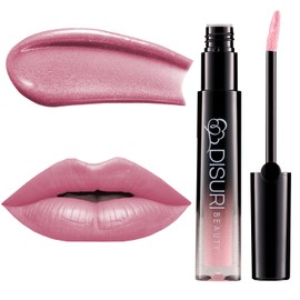 DISURI Beauty Glossy Blast Lip Gloss for Girls and Women - Non-Sticky and Long-Lasting Formula - Get Ultra Shine with Flavored Lip Gloss - 0.8 FL Oz - (Baby Pink - M70)