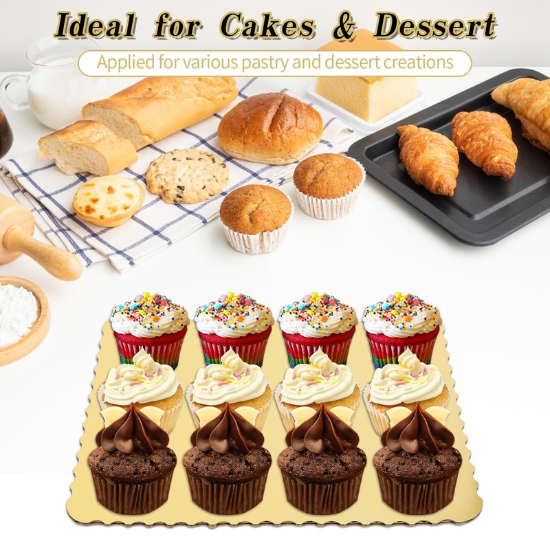 Anscher 25 Pack 14 x 10 Inch Greaseproof Rectangle Cake