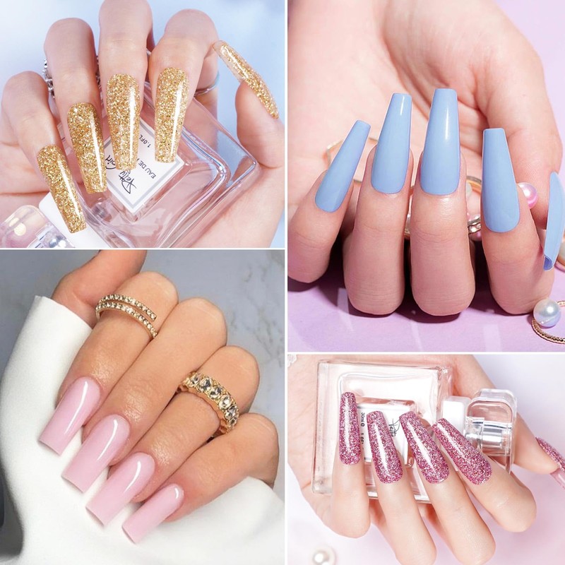 ETYJO Poly Gel Set with 8 Colours Blue Nude Pink