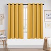 Blackout Yellow Curtains 63 Inches Long for Girls Room Bedroom