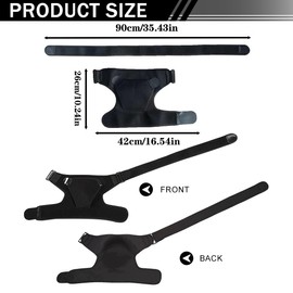 MIRKUZI 1 Piece Black Shoulder Support Strap Shoulder Support with Pressure Pad Adjustable Shoulder Support Brace Adjustable Shoulder Strap Fits Right or Left Shoulder