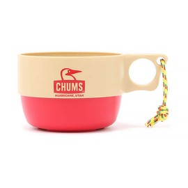 CHUMS CH62-1733-B053-00 Camper Soup Cup, Beige/Red, 11.8 fl oz (350 ml), Diameter 3.7 x Height 2.7 inches (9.3 x 6.9 cm)