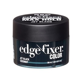 Red by Kiss Color Edge Fixer 24HR Max Hold Edge Control Pomade for Fly Away and Edge Frizz Hair (1.01 oz., Jet Black)