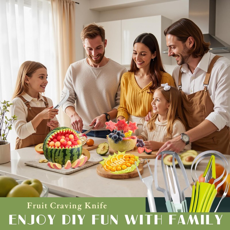 Krbnk 21-Piece Watermelon Cutter Set - Watermelon Slicer, Fork Cutter