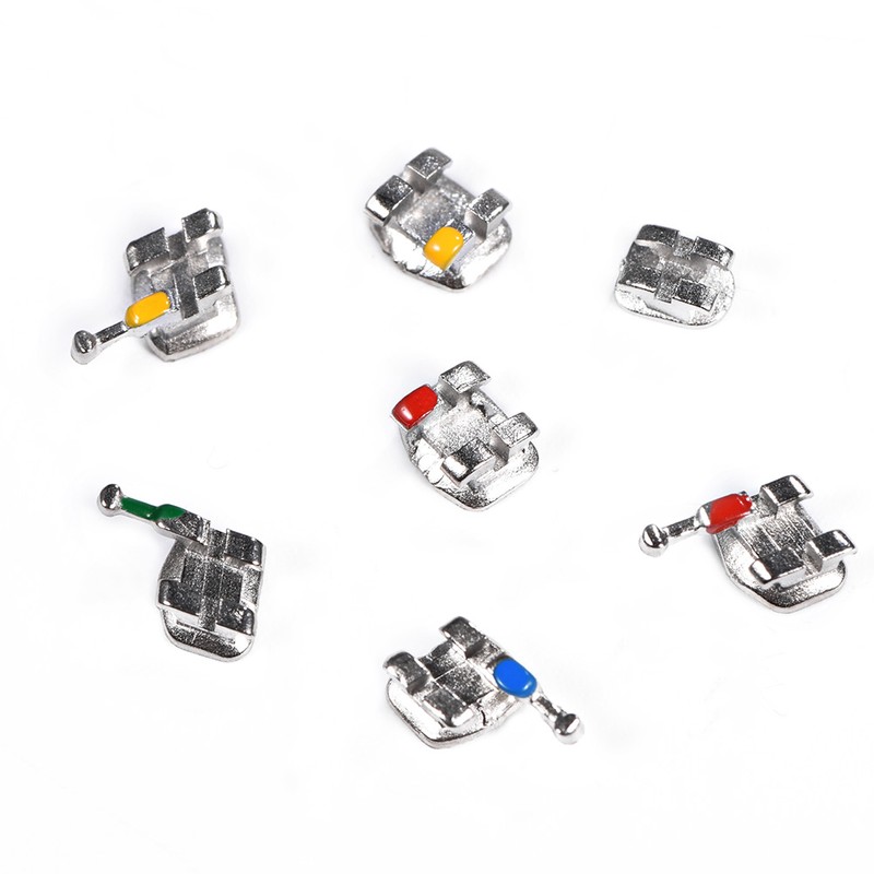 10 Packs Metal Dental Teeth Orthodontics Brackets Braces Mini Roth