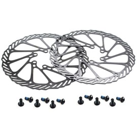 CYSKY 160mm Disc Brake Rotor 2 Packs Stainless Steel Bike Disc Brake Rotor 6 Bolts for Most Bicycle Road Bike Mountain Bike BMX MTB (Include 12 Screws)