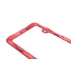 Creathome 3D Curly Wave Pattern Shining Red License Plate Frame