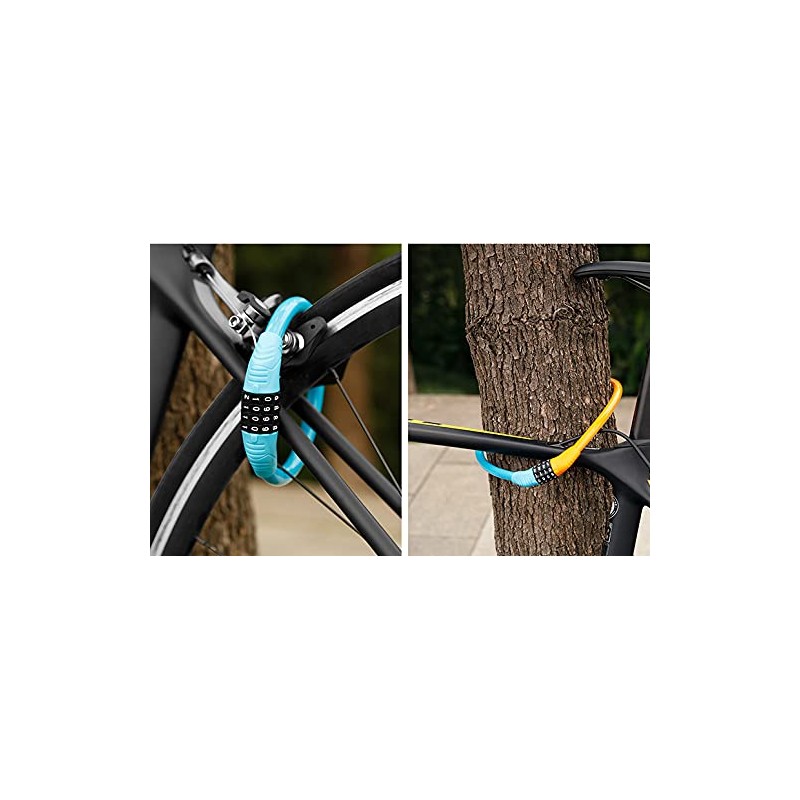 ACCECLE Bicycle Lock Cable Anti-Theft Password Resettable Road Bike Lock