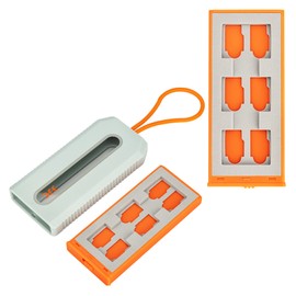 JJC Travel Memory Card Case Holder for 6 CFexpress Type-A card + 12 TF/Micro SD SDXC SDHC, Anti-Shock Card Holder Carrying Case Box Wallet