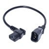 Toptekits C14 to Angled C13 Power Cords - 2ft/60cm, Right