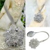 Sumnacon® 4 Packs Crystal Curtain Magnetic Tieback Flower Curtain Clips