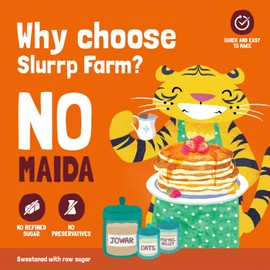 Slurrp Farm Millet Pancake Mix – Classic | Made with Jowar, Foxtail Millet & Oats | No Maida or Refined Sugar | Wholesome Breakfast for Kids & Adults | 5.29 Oz (150g)