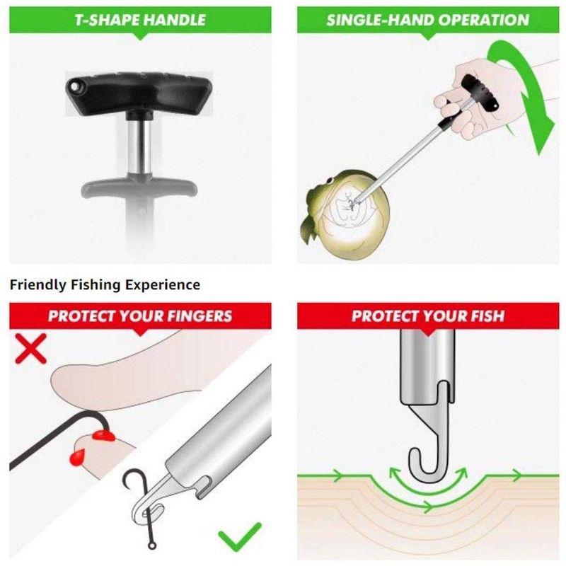 VOANZO Fishing Hook Remover, Squeeze-Out Fish Hook Separator Tools, Fishing