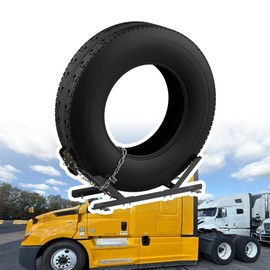 Durable Semi-Truck Spare Tire Rack. Versatile Carrier, Easy-to-Use Mount, & Secure Holder for Reliable On-The-Road Preparedness