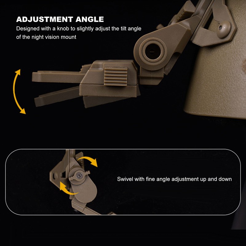 Night Vision Helmet Mount Foldable Adjustable Simple Operation Wide Compatibility