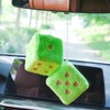 Pair 3” Fuzzy Plush Dice Heart Shape Decor for Car