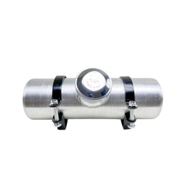 JSD 0.58 Gallon Overall 4 x 12" Aluminum Round Small Spun Gas Tank Cell + Bracket Center Fill 1/4" NPT