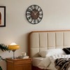 Maxstar Wall Clock Battery Operated,Silent Non-Ticking Modern Rustic Metal Round