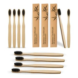 Kit Cepillo Dientes Bambú 10 Pzs Amenidades Hotel O Airbnb                                                                                            