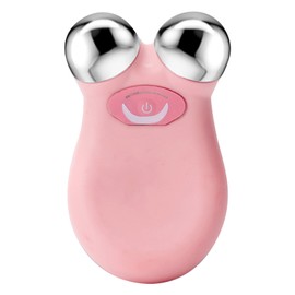 Microcurrent Facial Beauty Machine Skin Lifting Tightening 6 Strength Face Massage Roller Pink