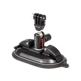 iSHOXS Power Force Cup Prox, Suction Cup Mount, Suitable for GoPro and Compatible ActionCam, Perfect for Windscreen and Surfaces, Black Membrane