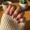 Advanced purple gradient style,Short almond-shaped nails,12 sizes - 24 nail