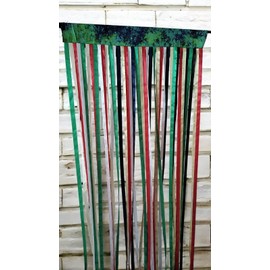 Mango Gifts Door Multicolor Ribbon Doorway Curtain Hippie Bohemian Room Divider Blind, Multicolour Decorative Backdrop Ribbon Curtain Rod Pocket, for Patio, Livingroom and Bedroom Size 44 x 80 Inch