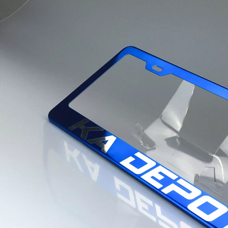 KA Depot Powder Coated Candy Blue Customilze License Plate Laser