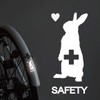Rabbits Reflective Stickers (Ratabit Ears) White, Bicycle, Stroller, Cane, School