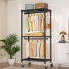 FUTASSI P3 Mini Rolling Clothes Rack, Clothing Racks for Hanging