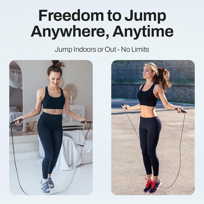 Smart Skipping Rope with Counter for Adult - Adjustable Wireless