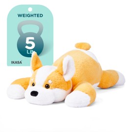IKASA 5lbs Weighted Stuffed Animal Corgi Dog,26 inches Plush Toy Giant Large Big Jumbo Soft Puppy,Huge Size Cute Fat Plushie,Gift for Kids