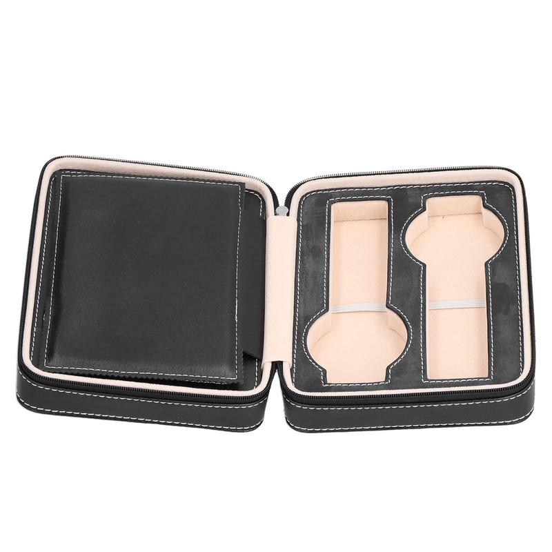 Watch Box Microfiber Leather Soft Lining Exquisite Double Layer Design