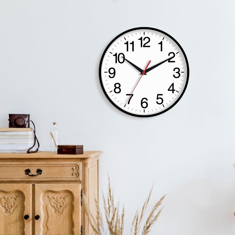 Rohioue 18 Inch Wall Clock, Modern Battery Operated Wall Clocks,