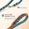 Midog Leather Leash for Dogs 6ft, Adjustable Hands Free Dog