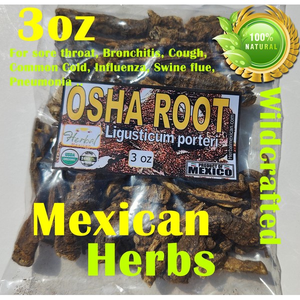 Herbal Mexican 3oz Osha Root, Bear Root, Ligusticum porteri, mountain