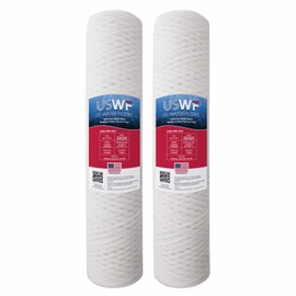 5 Micron 20 Inch x 4.5 Inch | 2-Pack String-Wound Polypropylene Whole House Sediment Replacement Cartridge | Compatible with Pentek WP5BB20P, Hydronix SWC-45-2005 | Made in the USA, US Water Filters
