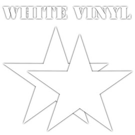 (x2) White or Reflective or Glow in The Dark Star Stickers | Star Shape Decals | US Flag Stars for Cars, Trucks, Windows, Laptops, Toolbox, Walls, Any Smooth Surface (6", White Vinyl)