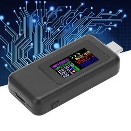 USB C Power Meter Power Tester Voltage Current 2 in 1 Meter Voltmeter Ammeter Color Screen USB Power Mete USB Tester DC4‑30V