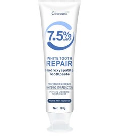 Pack of 2 hydroxyapatite toothpaste, hydroxyapatite toothpaste, toothpaste, hydroxyapatite, improves yellow teeth and refreshes breath, provides extended enamel protection