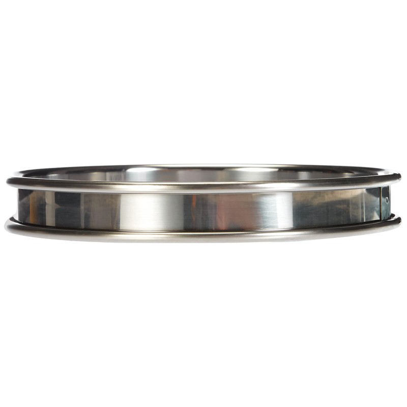 De Buyer Circular Tart Frame with Rolled Edge, Stainless Steel,