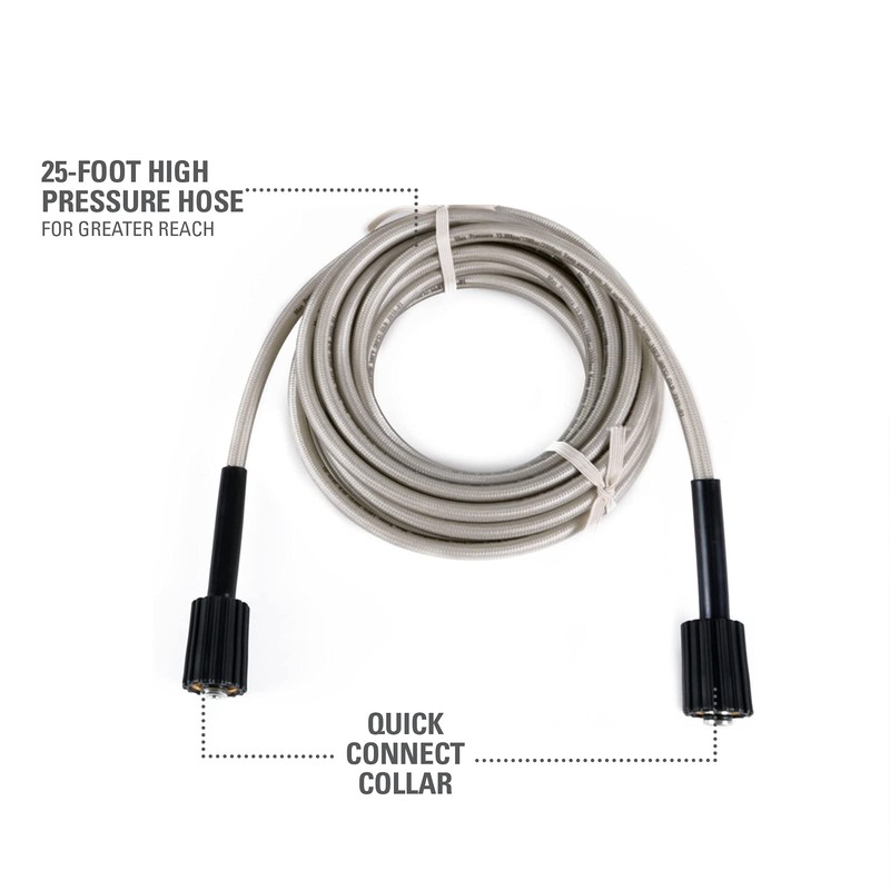 Greenworks 25-Foot Universal Pressure Washer High Pressure Hose Attachment 5200402