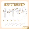 Durdiiy 15 Pcs Pearl Flower Crystal Gold Rhinestone Bridal Hairpins